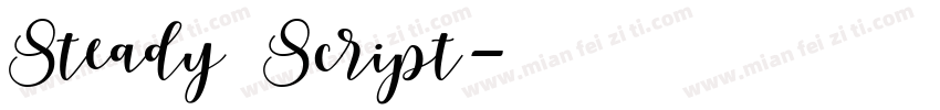Steady Script字体转换